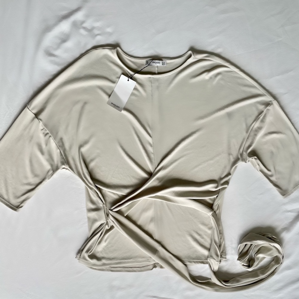 NWT MANGO Waist Wrap Blouse in size US Small